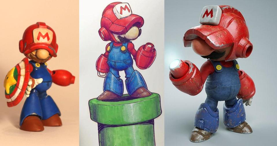 Super Mario Mega Man – customisation de jouets