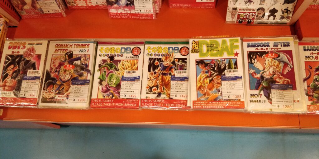 Doujinshi, ou manga fait par un fan, non officiel. Ici plusieurs histoires alternatives.