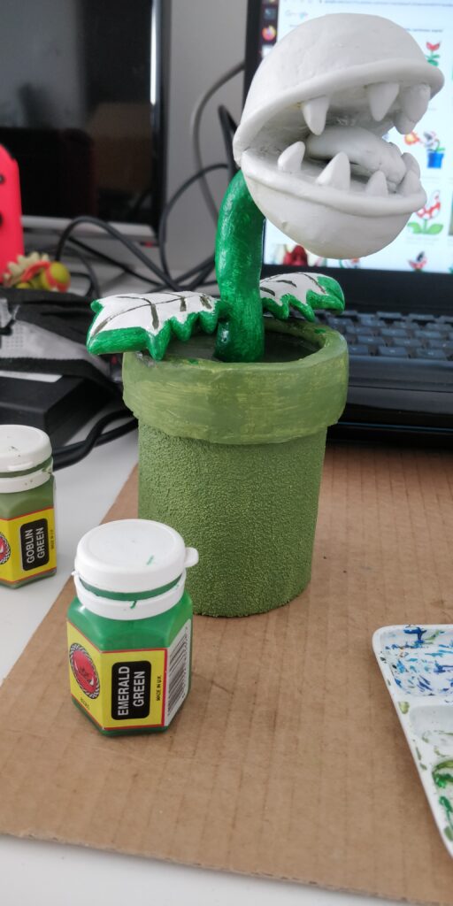 peinture du corps de la plante en emerald green