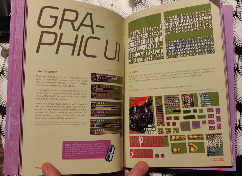 le cahier technique du jeu paprium est très fourni