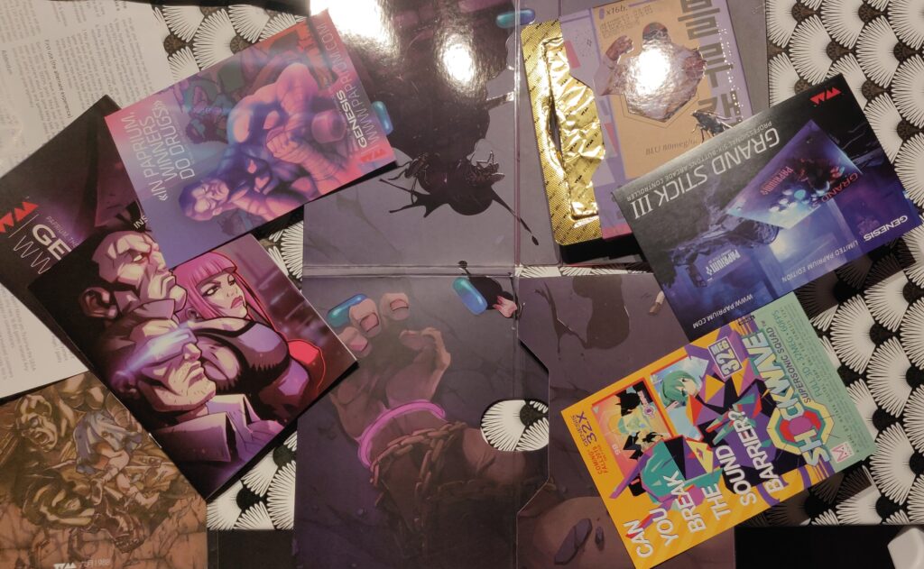 plein de trucs dans la boîte du jeu paprium