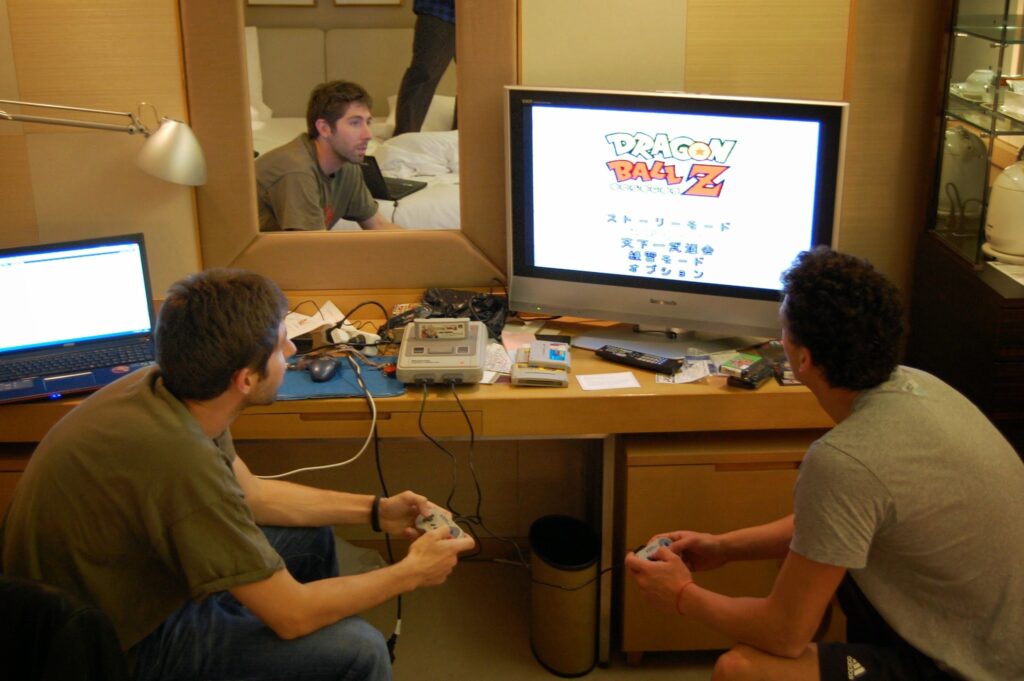 Test du loot de super potato, des jeux DBZ sur Super NES dans l'hôtel Sakura