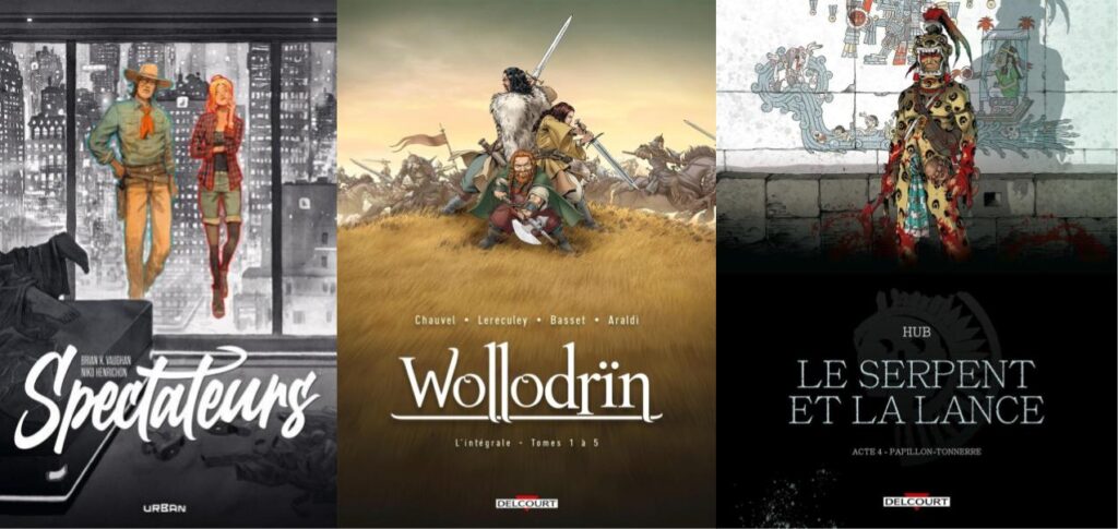 le top 3 des BD découvertes en 2025 - spectateurs, wollodrïn, le serpent et la lance